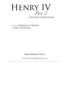 Henry IV, Part 2 - Folger Digital Texts