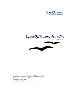 OpenOffice.org HowTo: