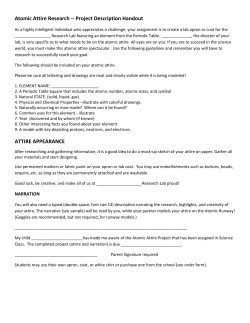 Atomic Attire Research -- Project Description