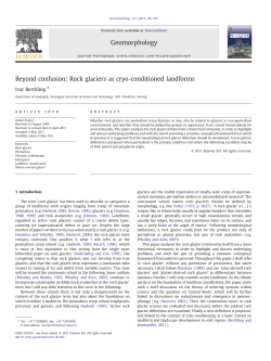 Beyond confusion: Rock glaciers as cryo-conditioned landforms