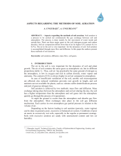 ASPECTS REGARDING THE METHODS OF SOIL AERATION