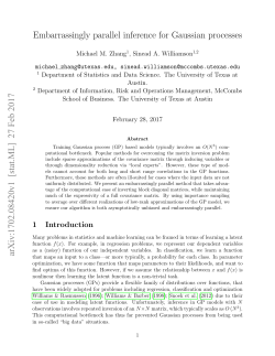 Embarrassingly parallel inference for Gaussian
