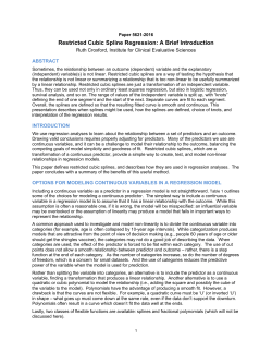 Restricted Cubic Spline Regression