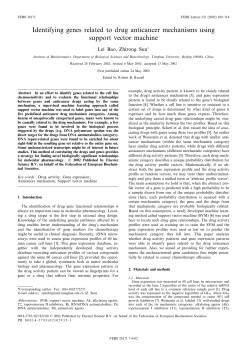 Identifying genes related to drug anticancer