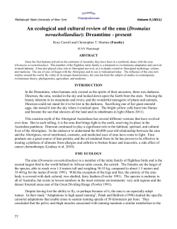 An ecological and cultural review of the emu (Dromaius