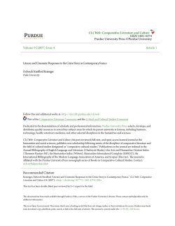 Literary and Cinematic Responses to the Crime Story - Purdue e-Pubs