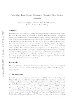 Scheduling Post-Disaster Repairs in Electricity Distribution Networks