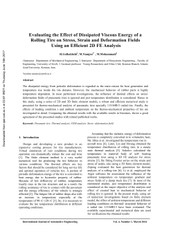Evaluating the Effect of Dissipated Viscous Energy of a Rolling Tire