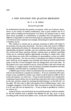 A new notation for quantum mechanics