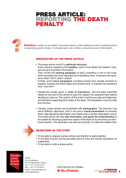 press article - Ensemble contre la peine de mort