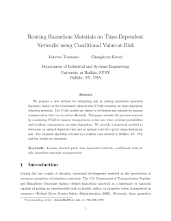 Routing Hazardous Materials on Time