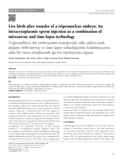 Live birth after transfer of a tripronuclear embryo: An