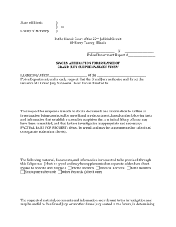 Duces Tecum - McHenry County, IL