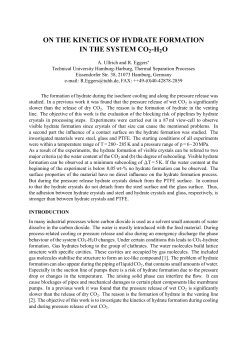 on the kinetics of hydrate formation in the system co2-h2o