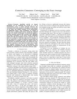 Corrective Consensus: Converging to the Exact - JHU
