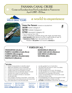 PANAMA CANAL CRUISE - wellsgraytours.com