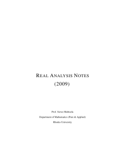 real analysis notes