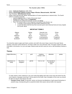 Introductory Packet The Scarlet Letter