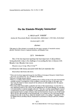 On the einstein-murphy interaction