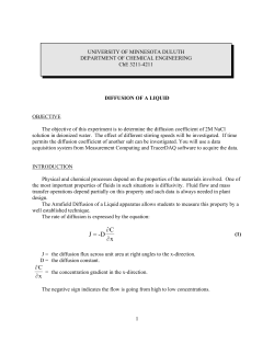 Diffusion of a Salt in a Liquid (PDF file)