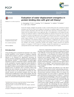 Evaluation of water displacement energetics in protein
