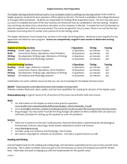 Kaplan Entrance Test Preparation