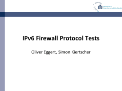 IPv6 Firewall Protocol Tests