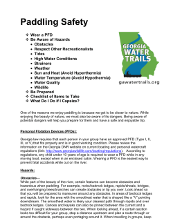 Paddling Safety information