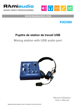 Notice d`utilisation