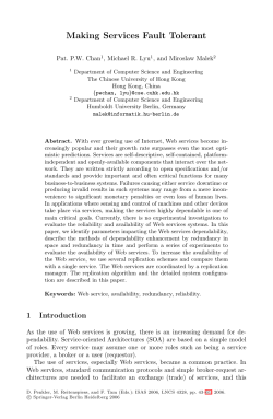Making Services Fault Tolerant - Department of Computer Science