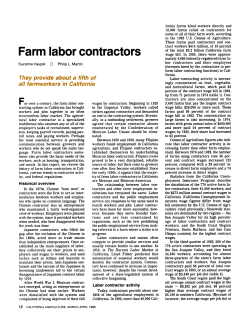 Farm labor contractors
