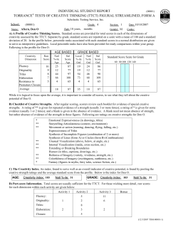 Individual Student Report - Scholastic Testing Service