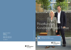 Privatkunden Konditionen und Preise