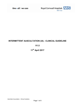 Intermittent Auscultation Clinical Guideline