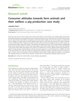 Consumer attitudes towards farm animals and their welfare: a pig