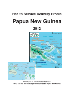 Health Service Delivery Profile Papua New Guinea