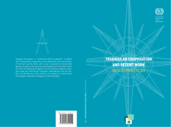 Triangular cooperation and Decent Work: Good Practices