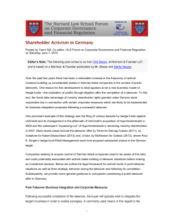 Shareholder Activism in Germany