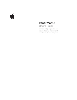Power Mac G5 User`s Guide