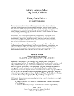 History/Social Science - Bethany Lutheran Church