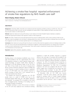 Achieving a smoke-free hospital: reported