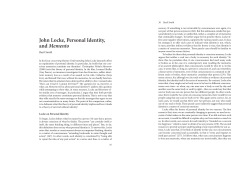 John Locke, Personal Identity, and Memento - HZT4Umovies