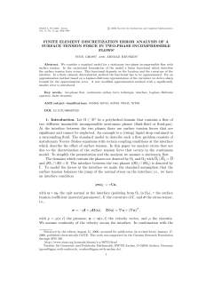 Finite element discretization error analysis of a surface tension force
