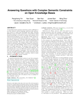 Answering Questions with Complex Semantic