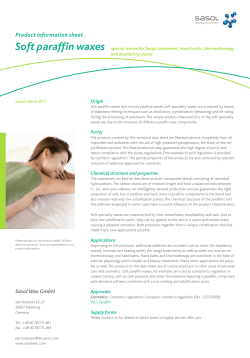 Soft paraffin waxes