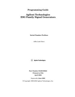 Programming Guide, E44xxB ESG Signal Generator