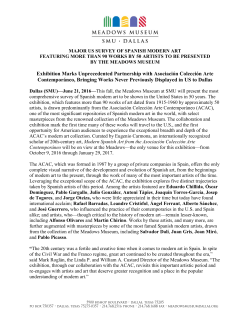 Major US Survey of Spanish Modern Art Featuring more than 90
