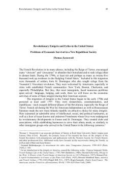 Revolutionary Emigr&eacute;s and Exiles in the United States - H