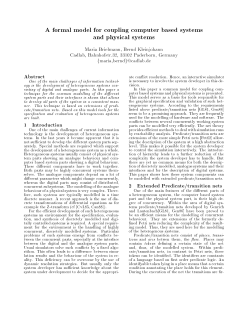 A formal model for coupling computer based systems and physical