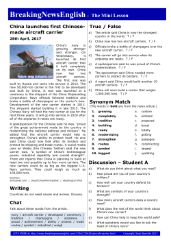 Aircraft Carrier - Breaking News English